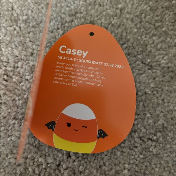 NWT 8” Casey the bat wing candy corn Halloween Squishmallow - Picture 2 of 6